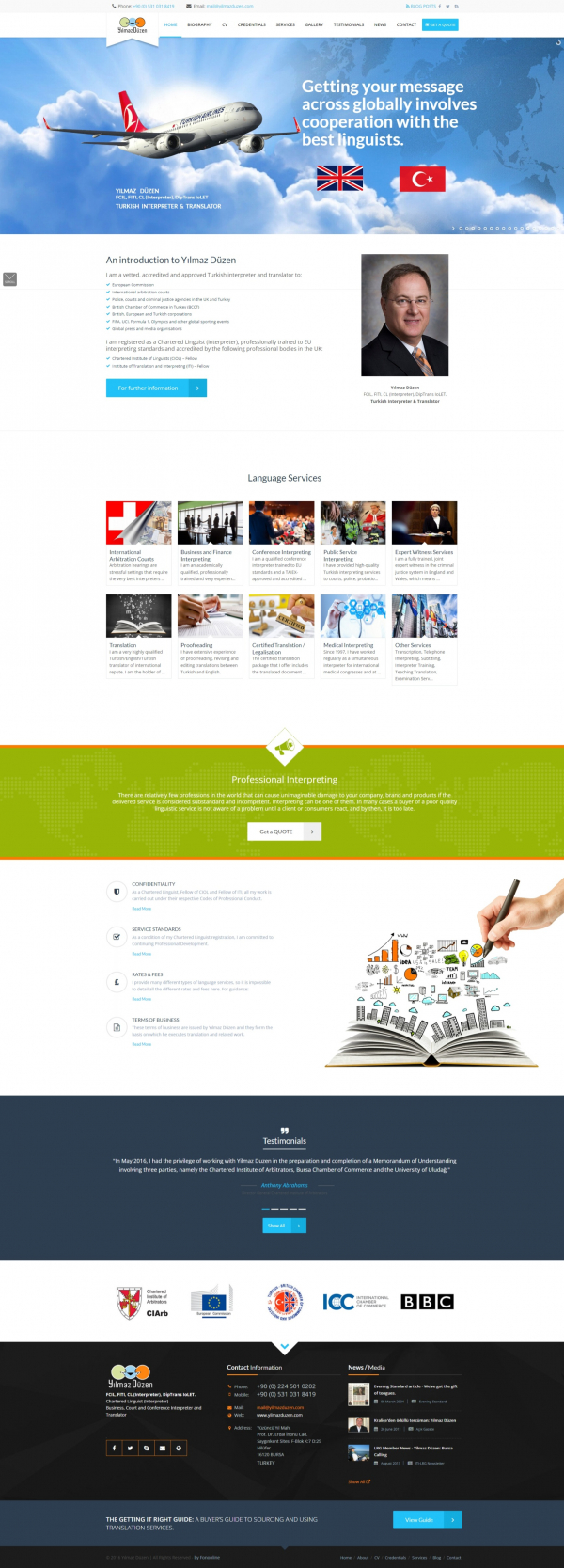 Kişisel Site yilmazduzen.com Web Site Tasarımı & Yazılımı